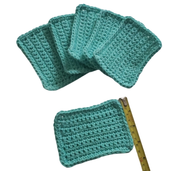 Seabreeze Blue Handmade Reusable Sponges-Set of 6 - Picture 4 of 6